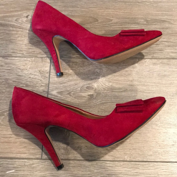 APT 9 Red Bow Heels - Picture 3 of 7